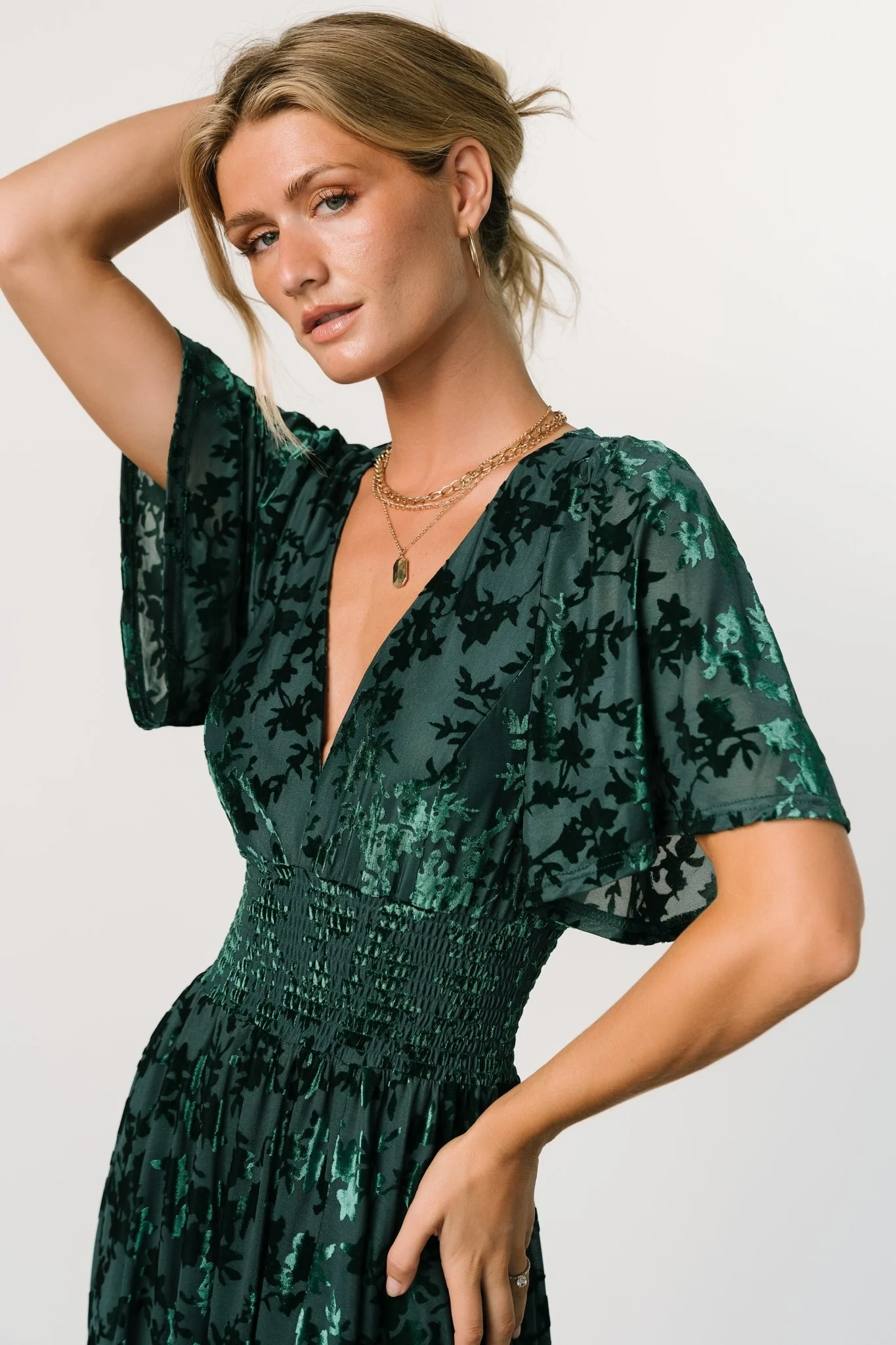 Veronica Velvet Maxi Dress — Smocked Waist 6 Veronica Velvet Maxi Dress — Smocked Waist