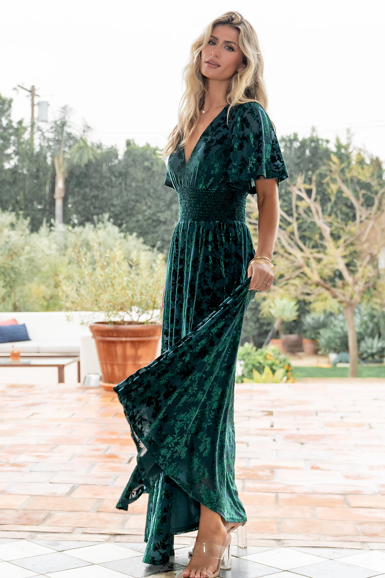 Veronica Velvet Maxi Dress — Smocked Waist 7 Veronica Velvet Maxi Dress — Smocked Waist