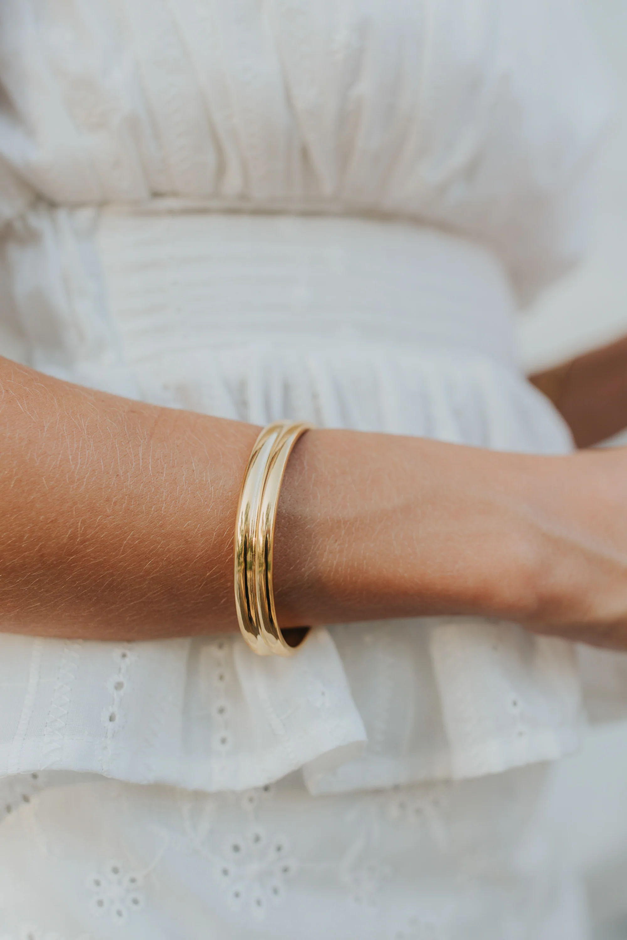 Bailey Band 18K Gold Over Titanium Cuff