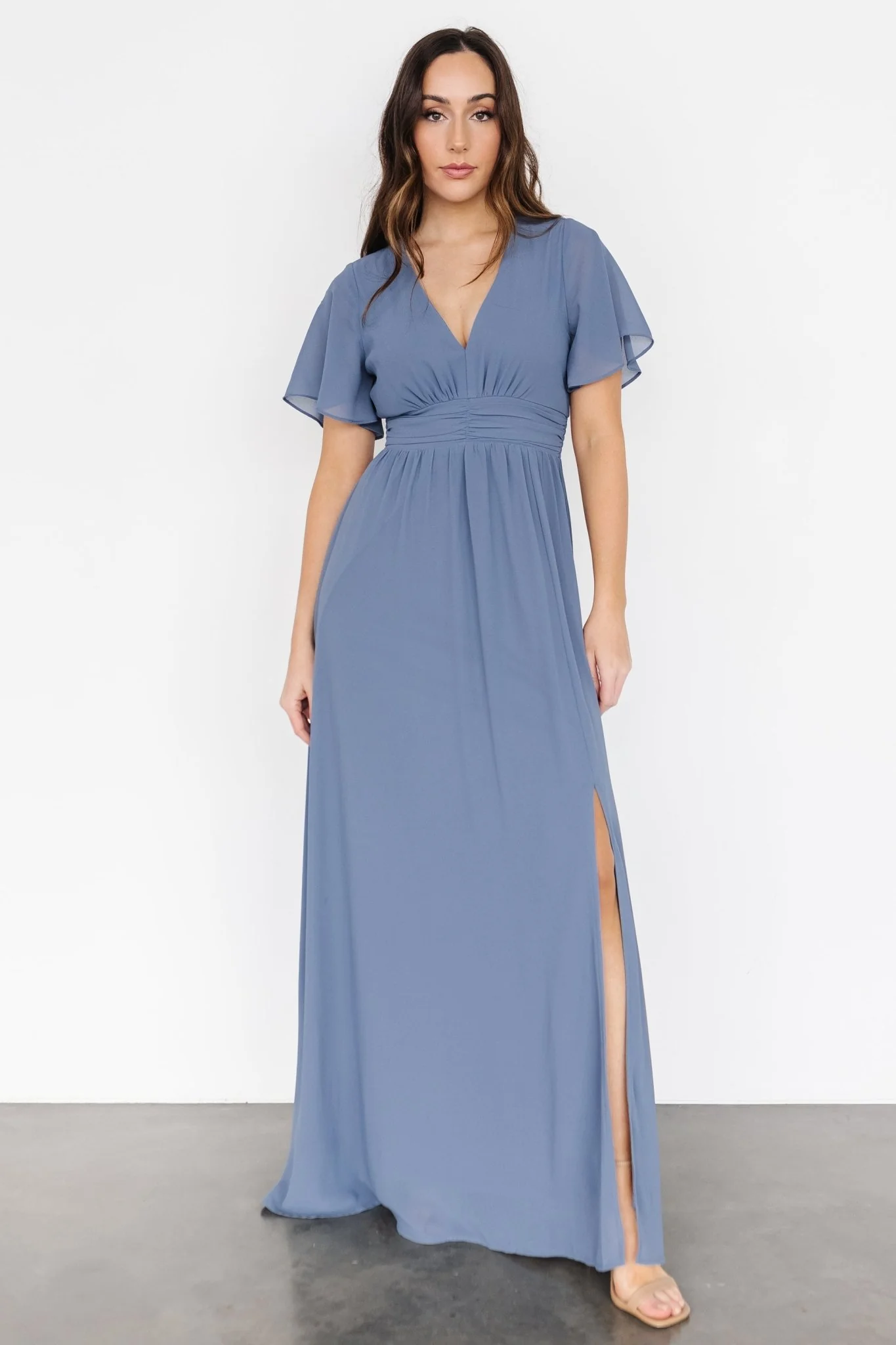 Ramona Maxi Dress - Whisper Blue Chiffon