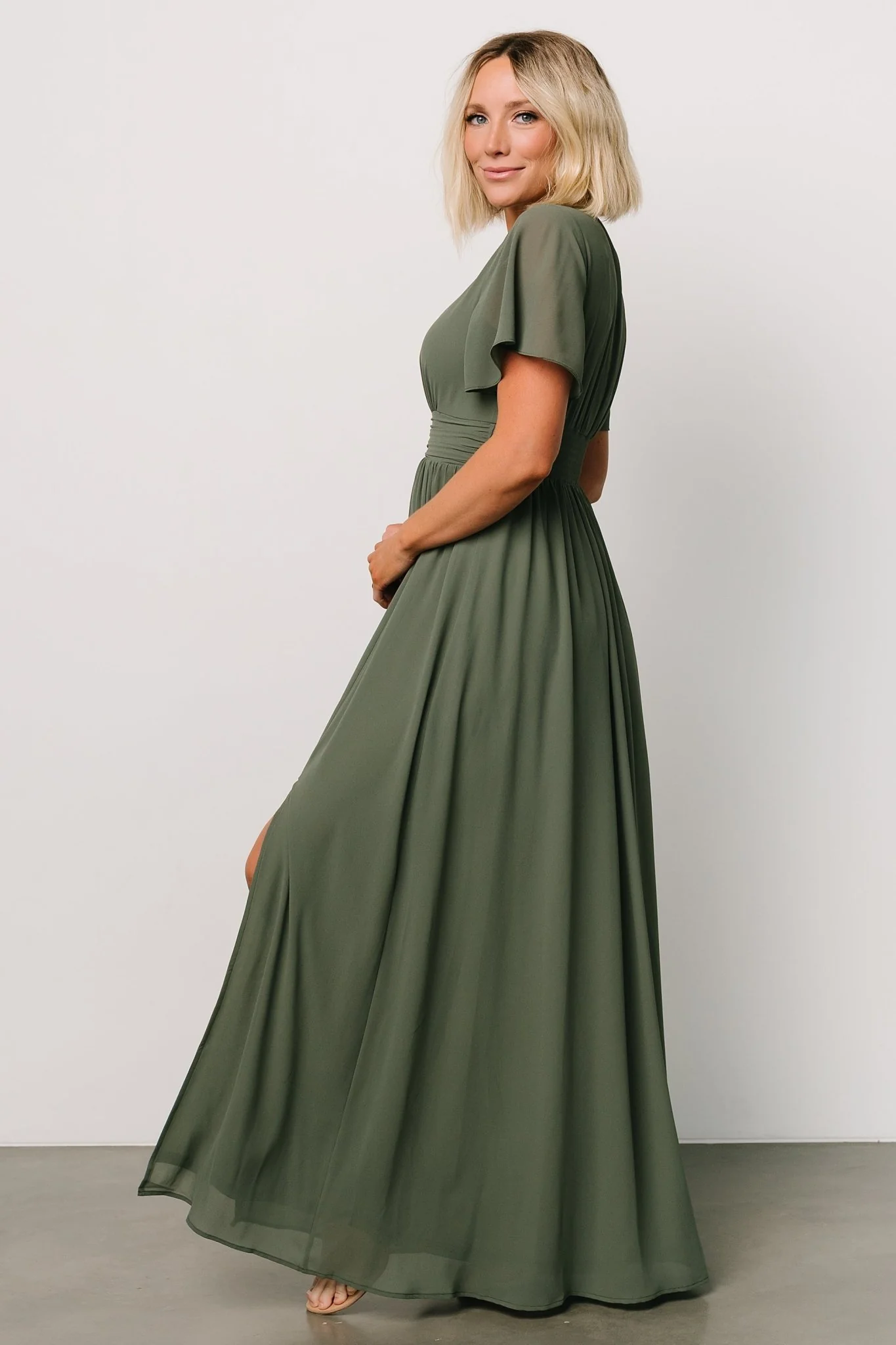 Ramona Maxi Dress - Dark Sage Chiffon Maxi 6 Ramona Maxi Dress - Dark Sage Chiffon Maxi