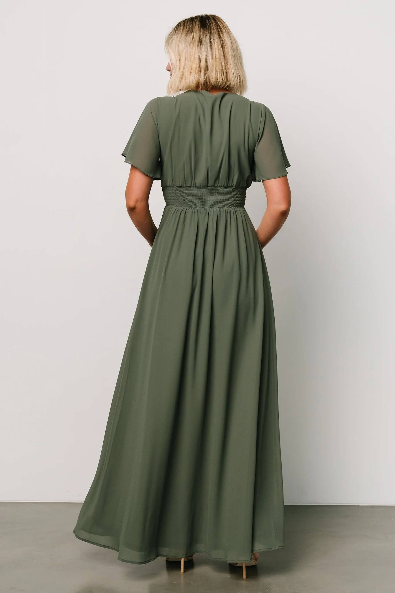 Ramona Maxi Dress - Dark Sage Chiffon Maxi 7 Ramona Maxi Dress - Dark Sage Chiffon Maxi