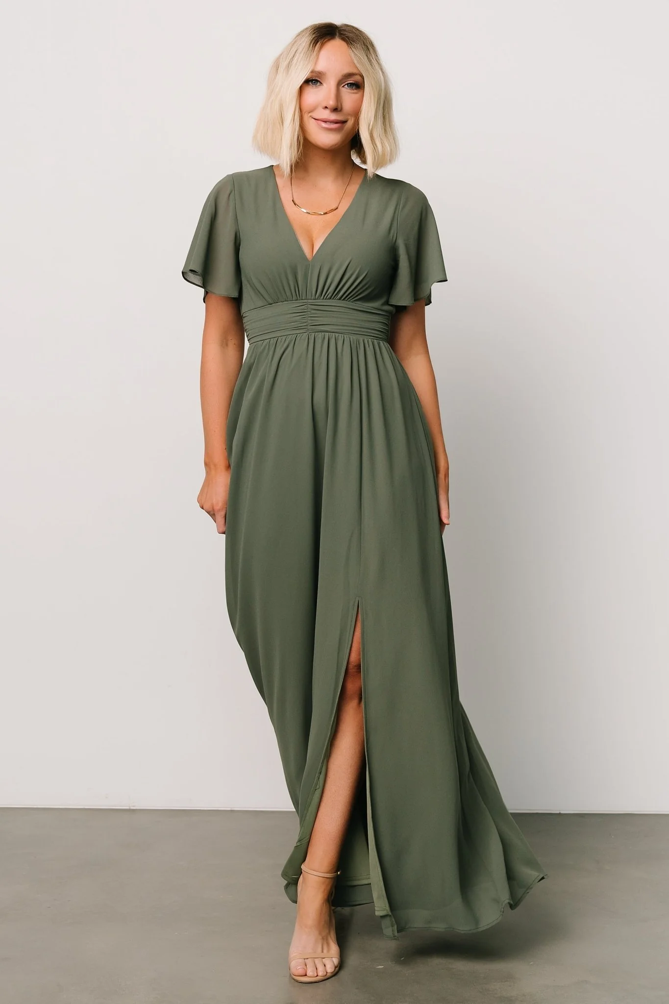 Ramona Maxi Dress - Dark Sage Chiffon Maxi 8 Ramona Maxi Dress - Dark Sage Chiffon Maxi