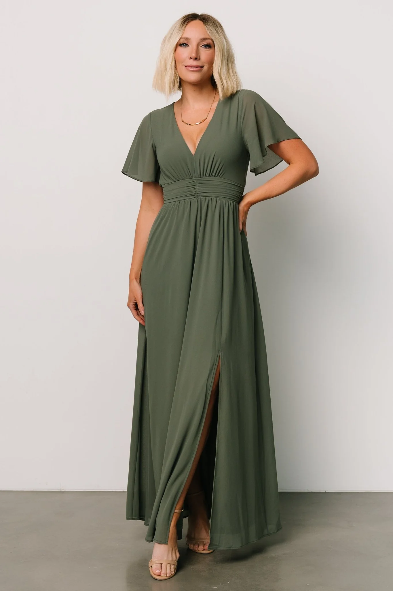 Ramona Maxi Dress - Dark Sage Chiffon Maxi 9 Ramona Maxi Dress - Dark Sage Chiffon Maxi