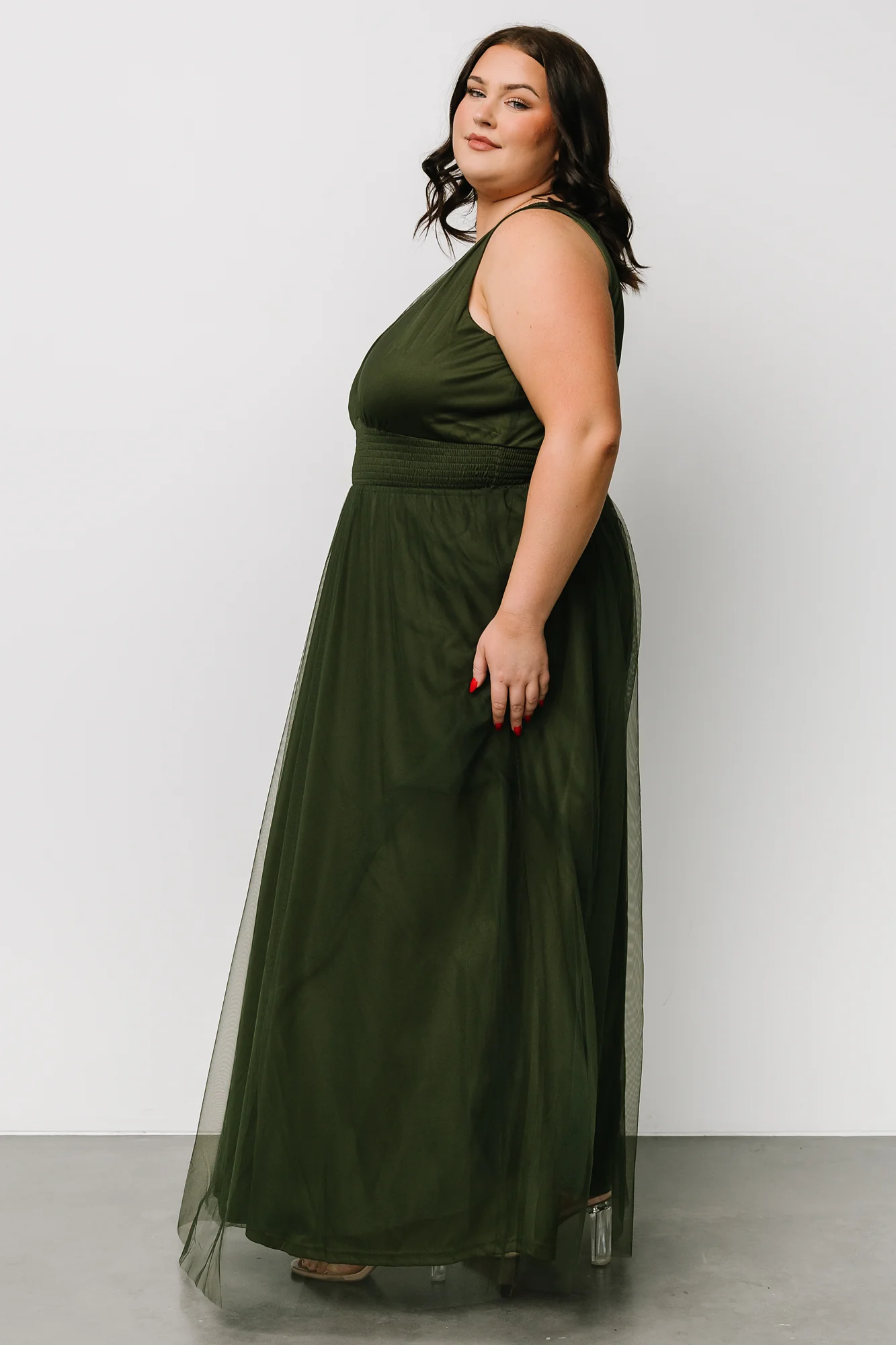 Kamila Tulle Maxi Dress — Juniper Green 7 Kamila Tulle Maxi Dress — Juniper Green