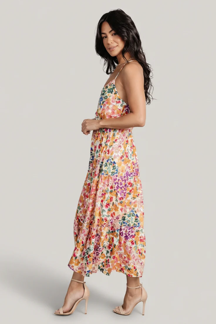 Coronado Tiered Midi Dress — Multi Floral 7 Coronado Tiered Midi Dress — Multi Floral
