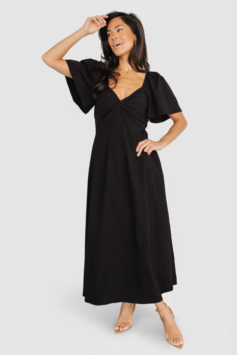 Indie Back Tie Dress — Sweetheart Neckline