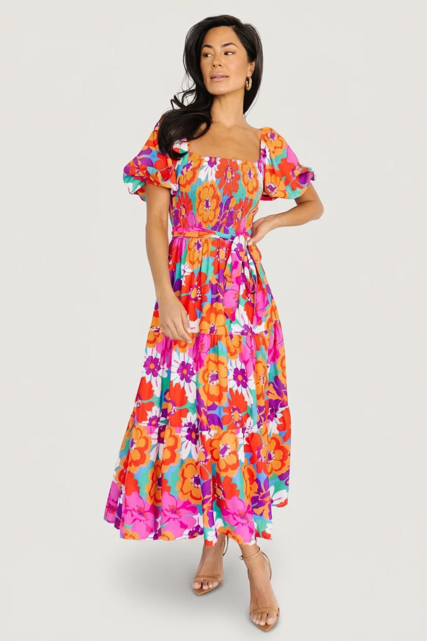 Mazatlan Maxi Dress — Multi Floral Maxi