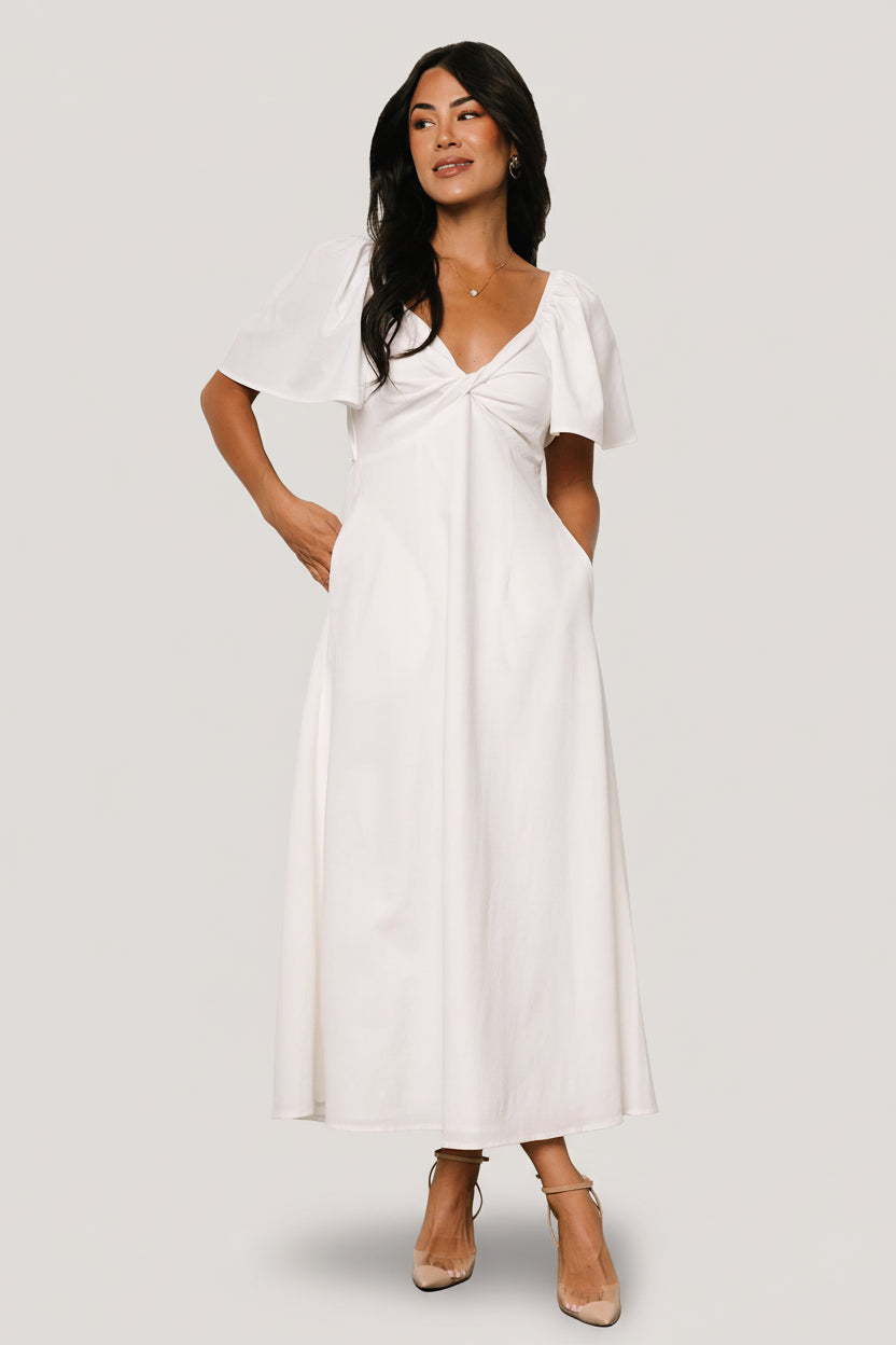 Indie Back Tie Dress — Sweetheart Neckline