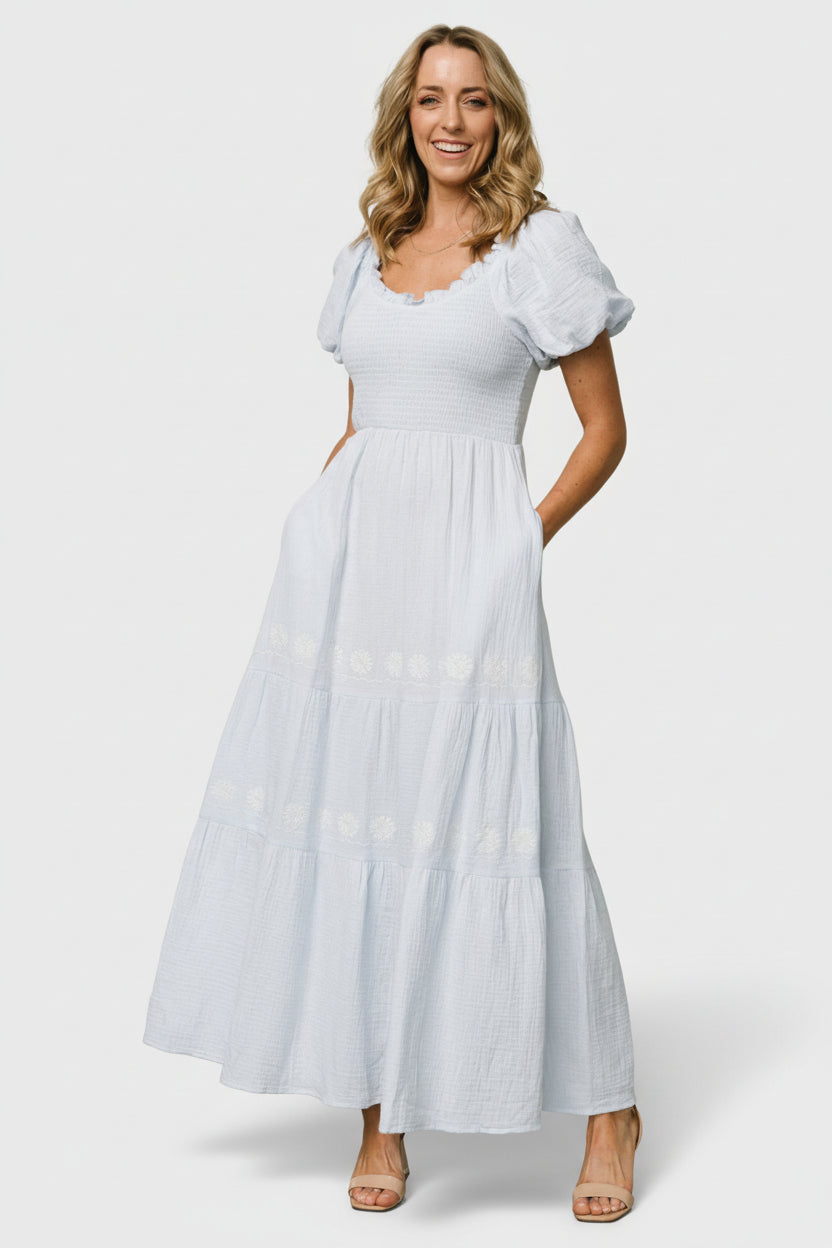 Carrington Maxi Dress – Smocked Light Blue 12 Carrington Maxi Dress – Smocked Light Blue
