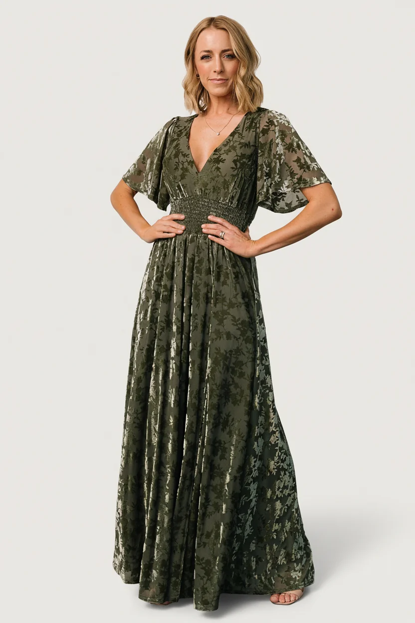 Veronica Velvet Maxi Dress - Dark Sage 15 Veronica Velvet Maxi Dress - Dark Sage