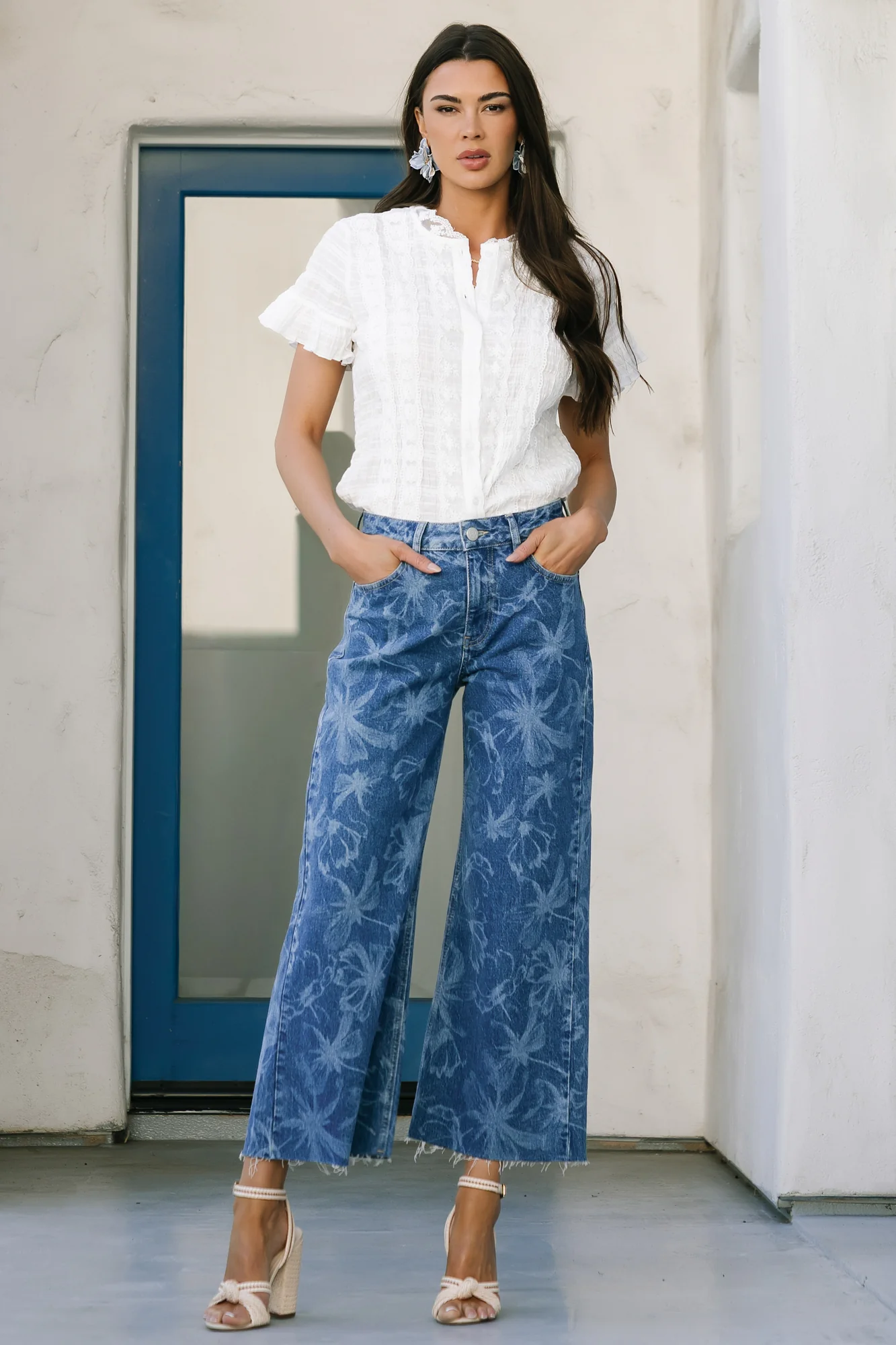 Cádiz Mid Rise Relaxed Jeans, Medium Floral 6 Cádiz Mid Rise Relaxed Jeans, Medium Floral