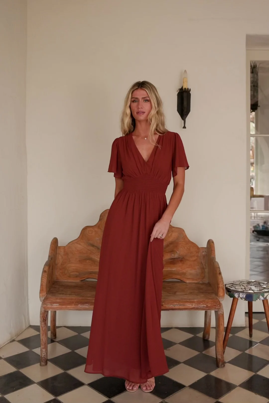 Birdie Maxi Dress — Cinnamon Chiffon