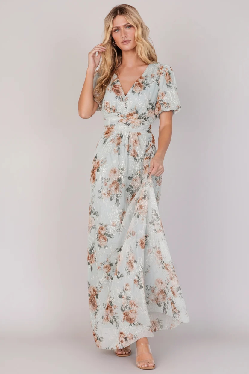 Ardley Maxi Dress — Sage Floral Embroidered 1 Ardley Maxi Dress — Sage Floral Embroidered