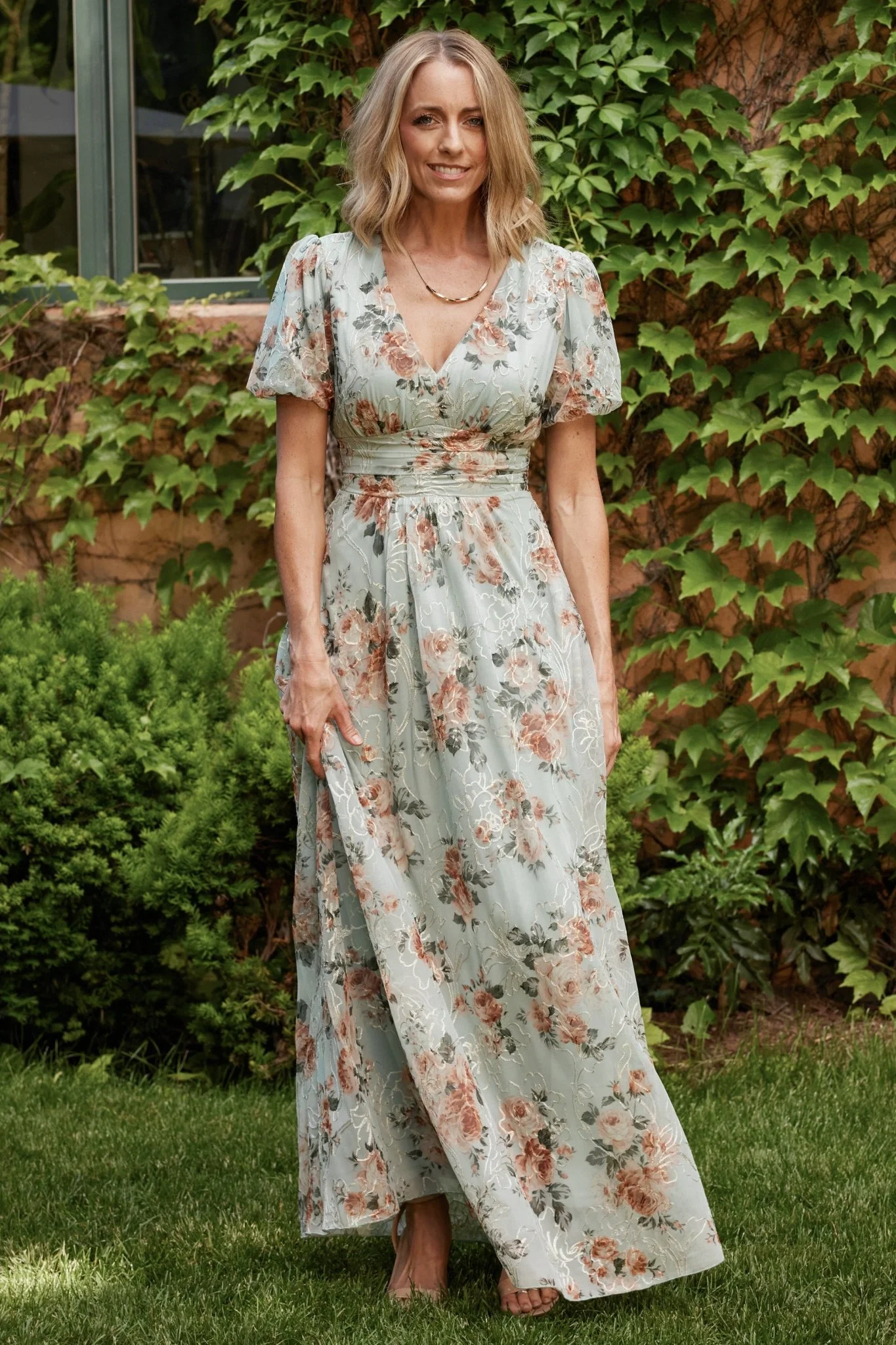 Ardley Maxi Dress — Sage Floral Embroidered 4 Ardley Maxi Dress — Sage Floral Embroidered