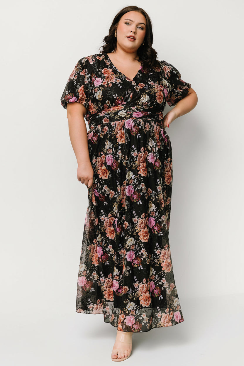 Ardley Maxi Dress — Black Multi Floral Maxi 16 Ardley Maxi Dress — Black Multi Floral Maxi