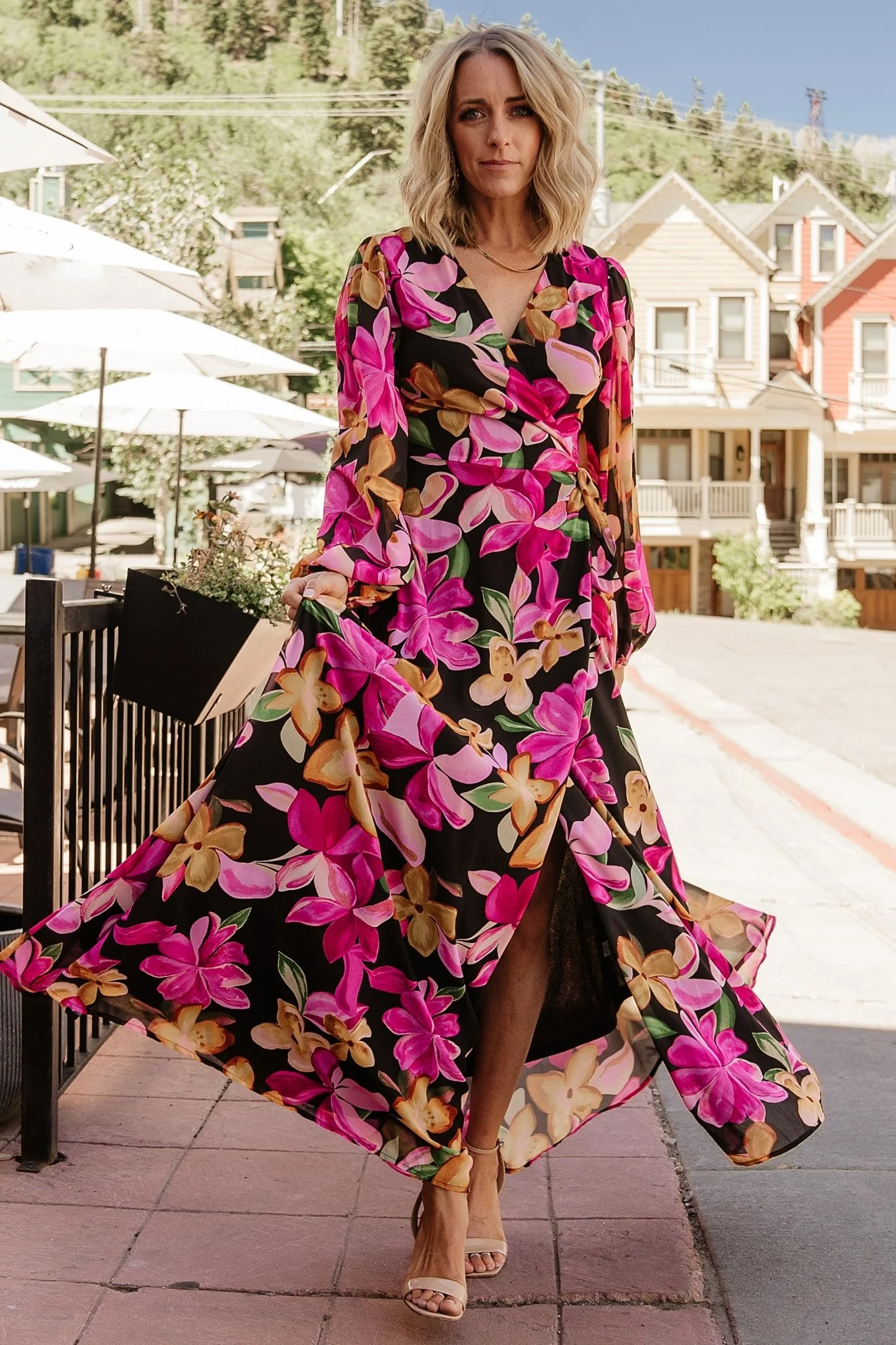 Katinka Wrap Maxi Dress — Black Multi Floral 17 Katinka Wrap Maxi Dress — Black Multi Floral
