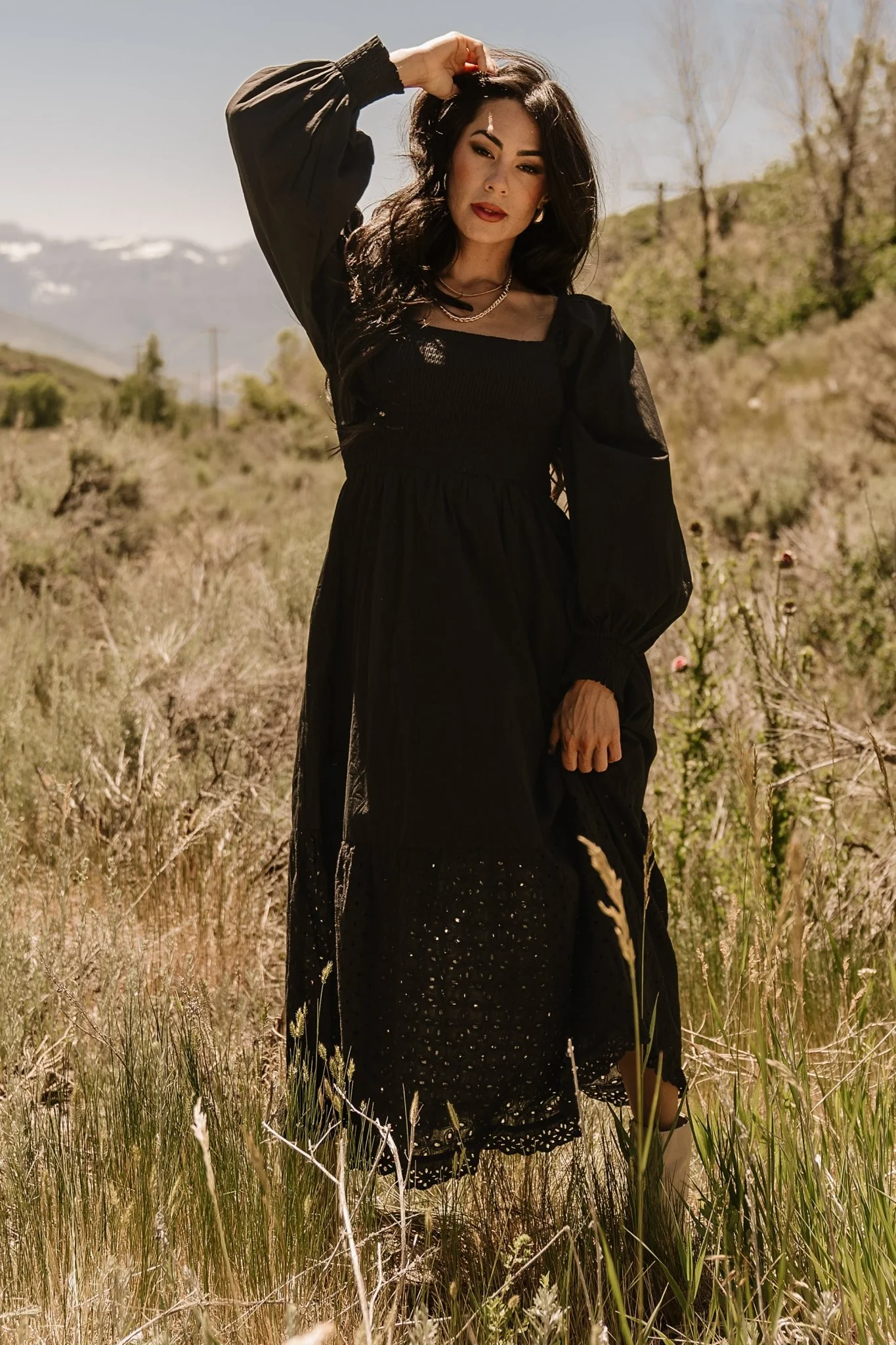 Chandler Eyelet Maxi Dress — Smocked Bodice 4 Chandler Eyelet Maxi Dress — Smocked Bodice