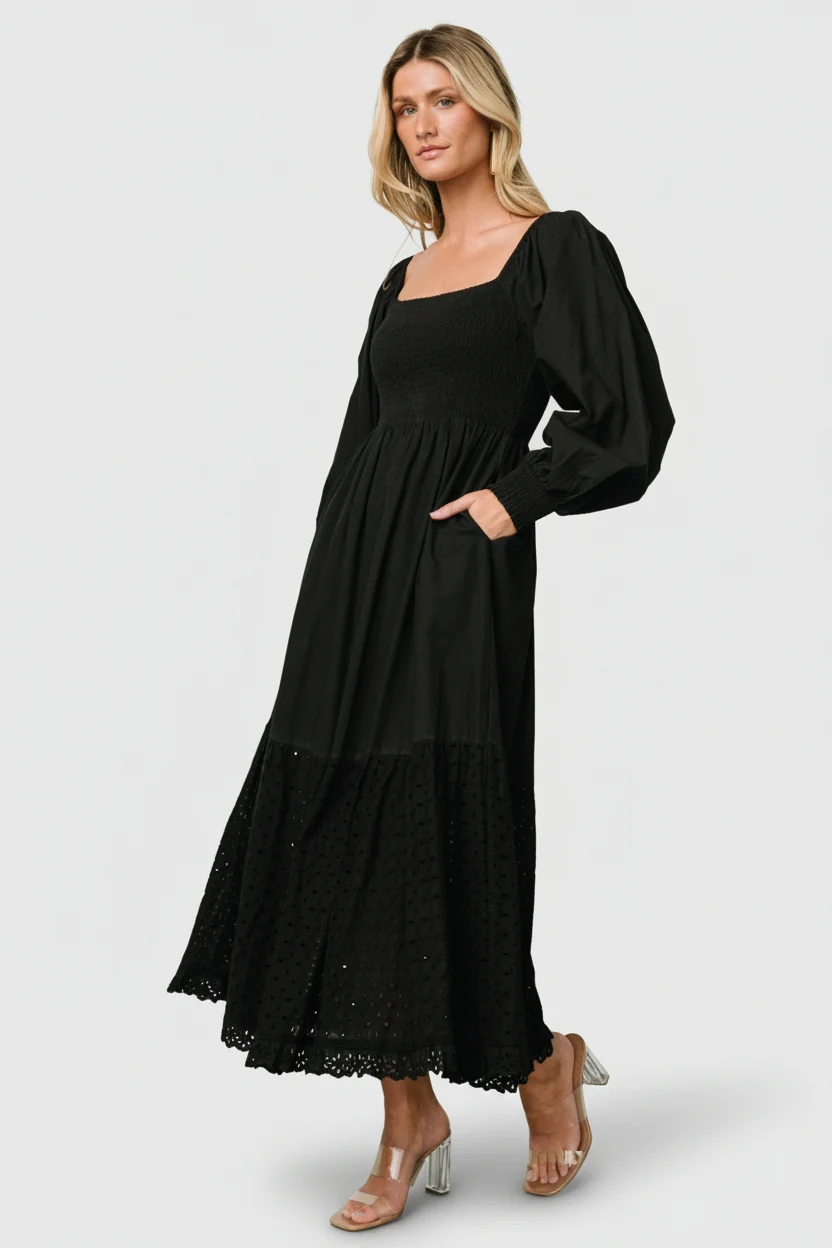 Chandler Eyelet Maxi Dress — Smocked Bodice 5 Chandler Eyelet Maxi Dress — Smocked Bodice