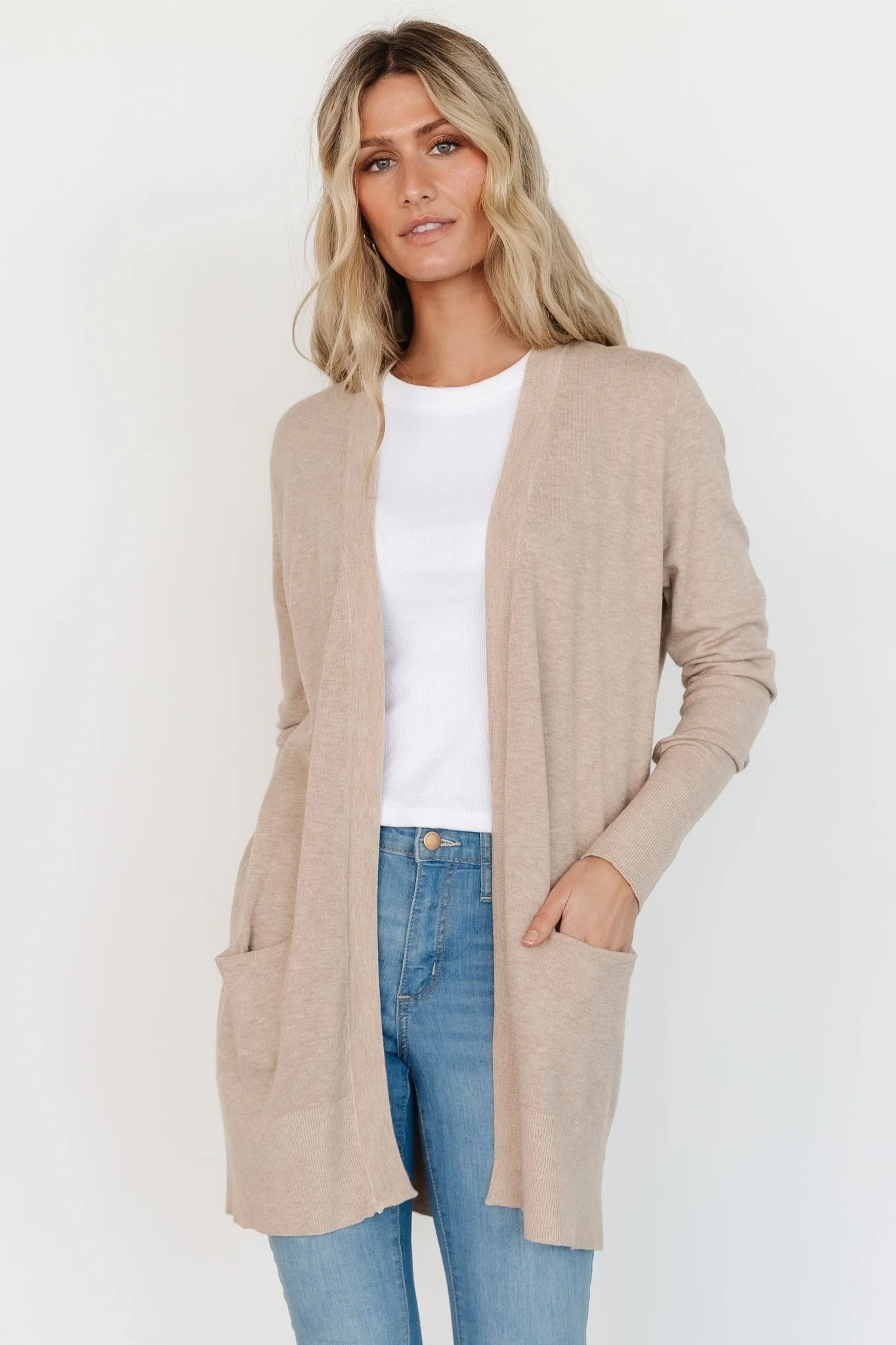 Edison Cardigan — Lightweight Oatmeal Knit