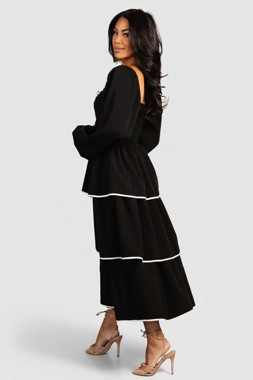 Barcelona Tiered Midi Dress - Sweetheart 3 Barcelona Tiered Midi Dress - Sweetheart