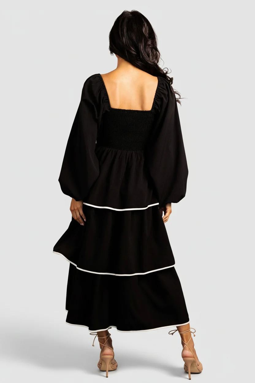 Barcelona Tiered Midi Dress - Sweetheart 7 Barcelona Tiered Midi Dress - Sweetheart