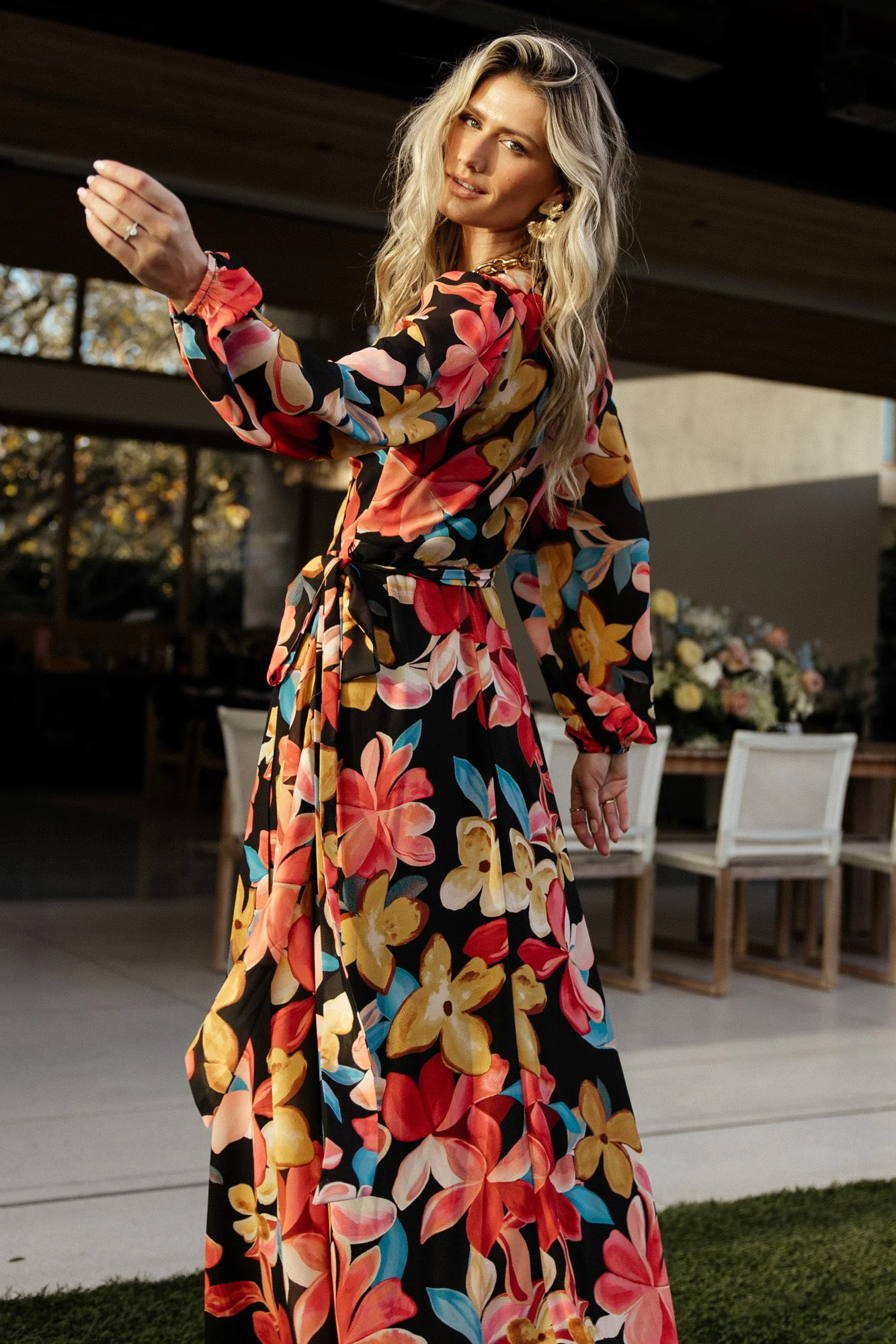 Katinka Wrap Maxi — Tropical Night Floral 6 Katinka Wrap Maxi — Tropical Night Floral