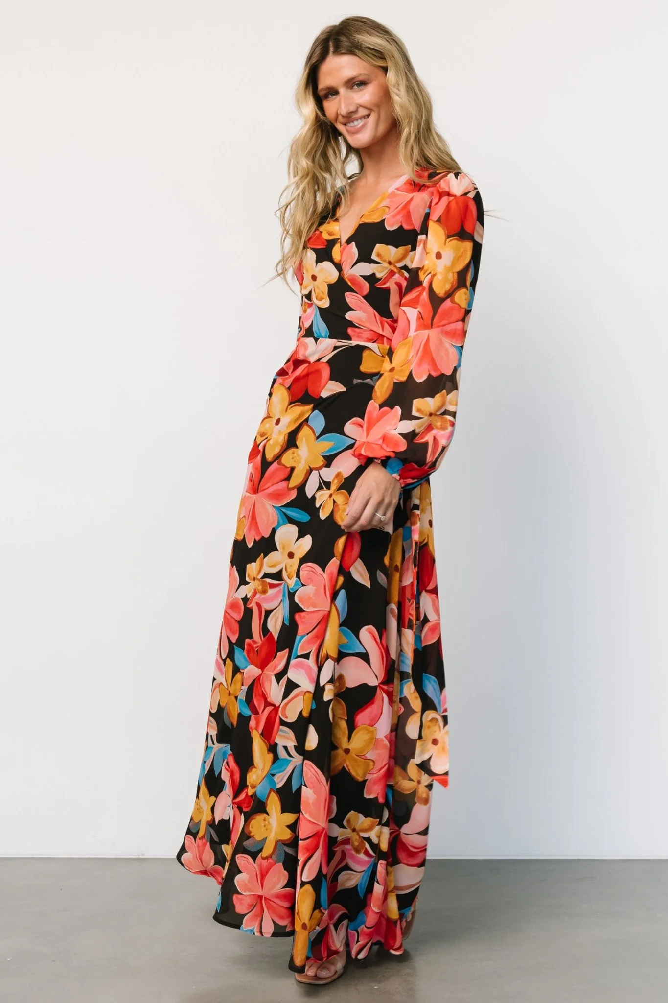 Katinka Wrap Maxi — Tropical Night Floral 7 Katinka Wrap Maxi — Tropical Night Floral