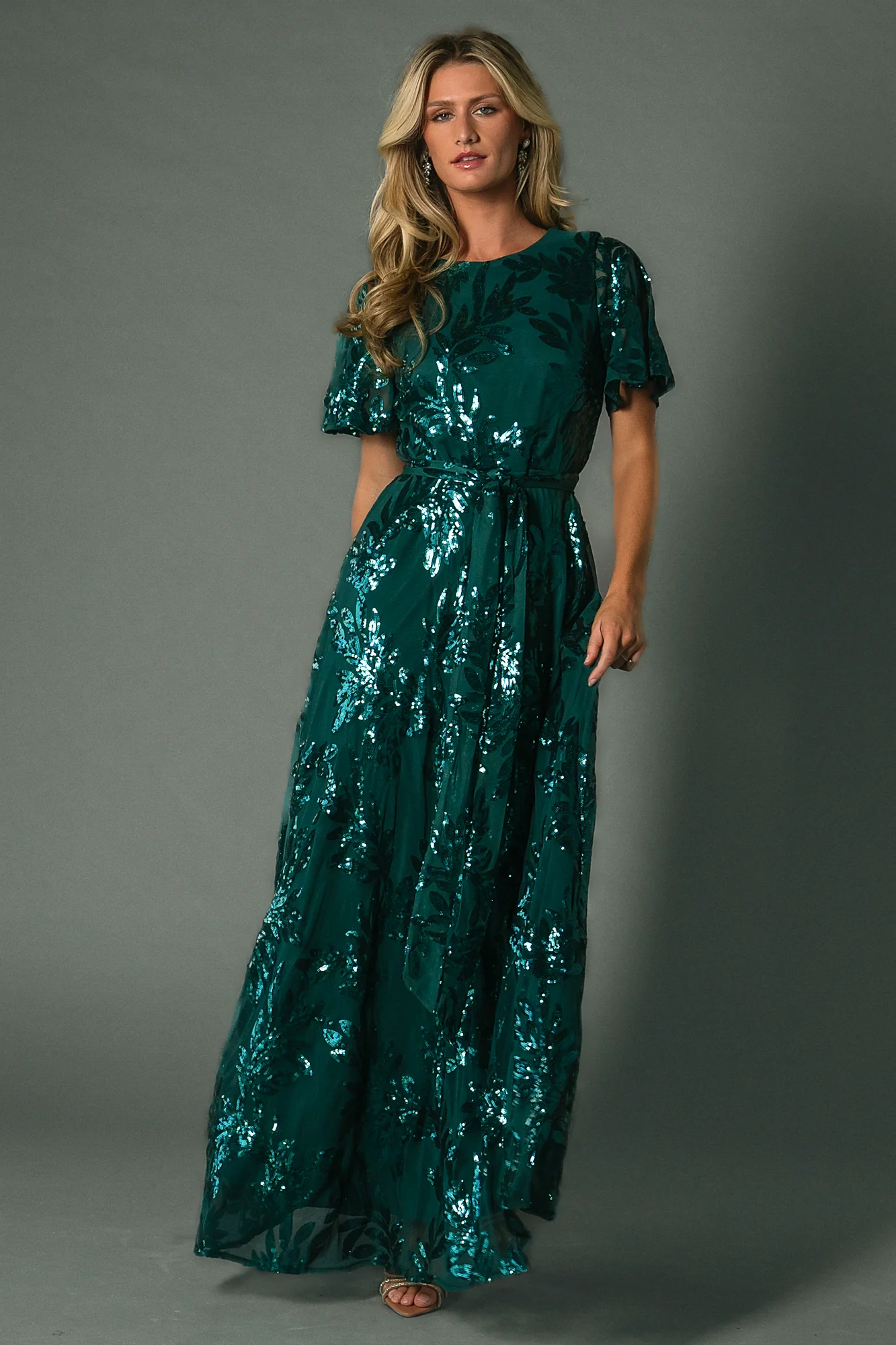 Muse Sequin Maxi Dress — Emerald Green Gown 3 Muse Sequin Maxi Dress — Emerald Green Gown