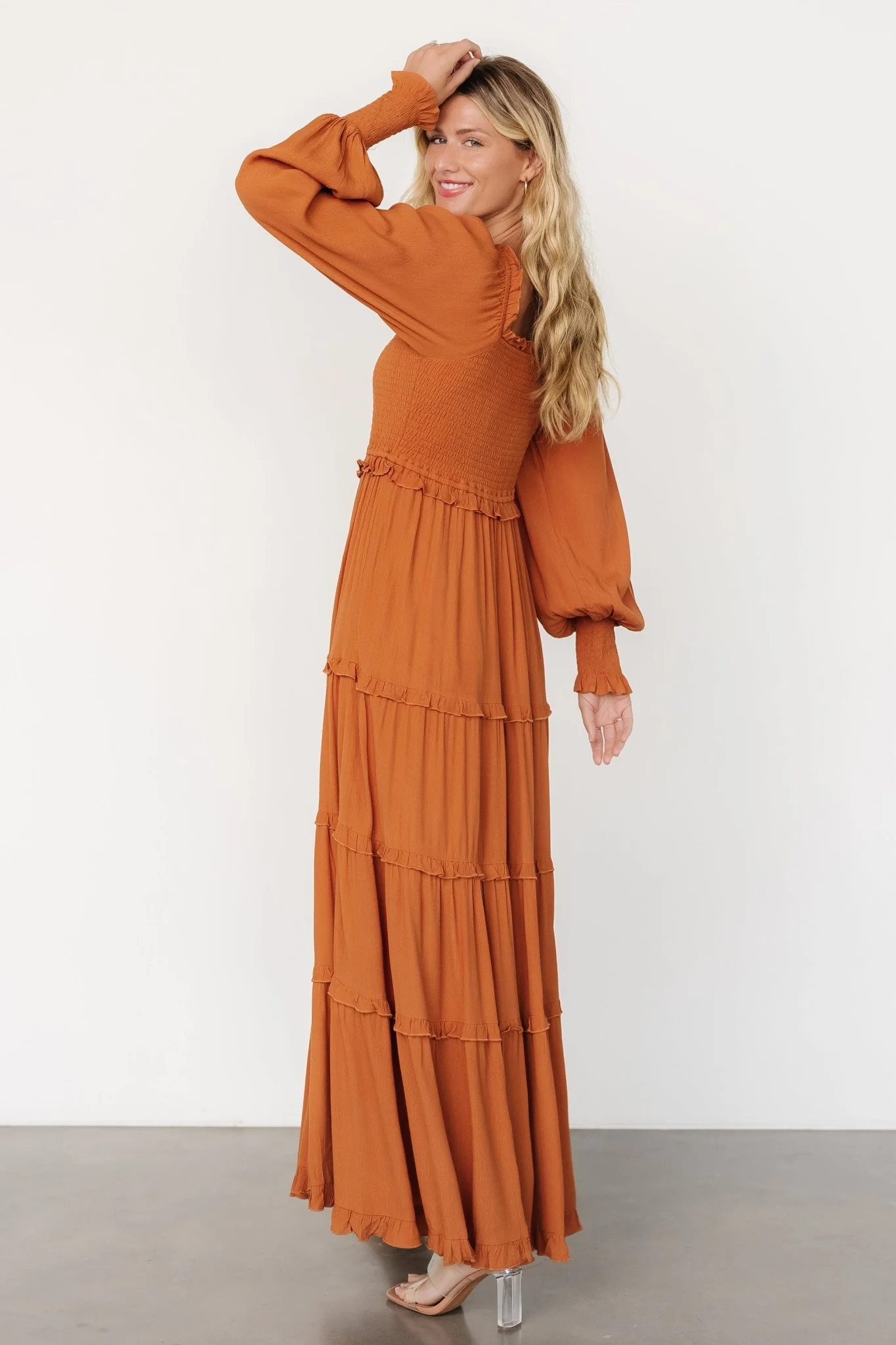Lana Smocked Maxi Dress with Ruffle Tiers 3 Lana Smocked Maxi Dress with Ruffle Tiers