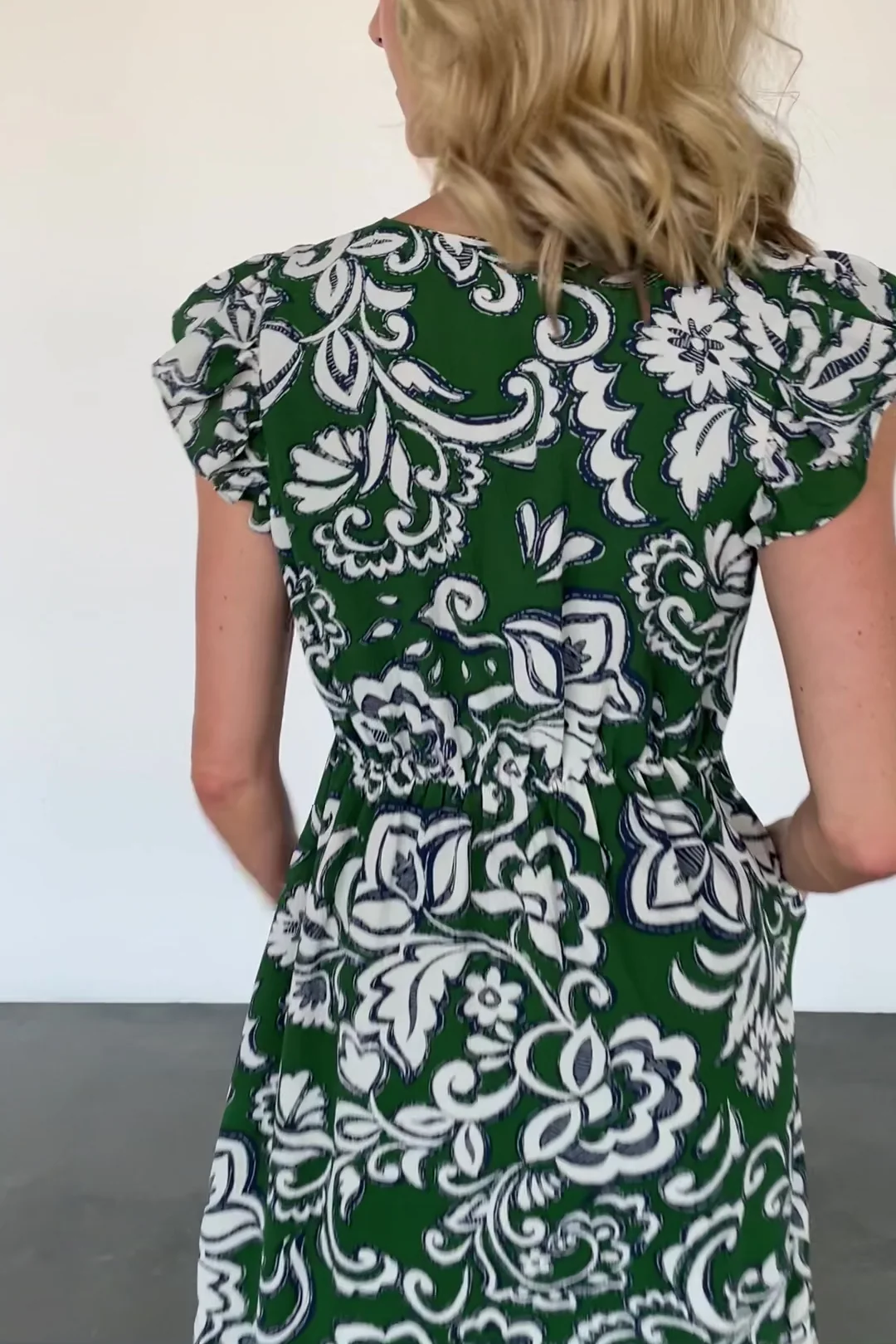 Kaia Button Maxi Dress - Green Botanical Print 9 Kaia Button Maxi Dress - Green Botanical Print