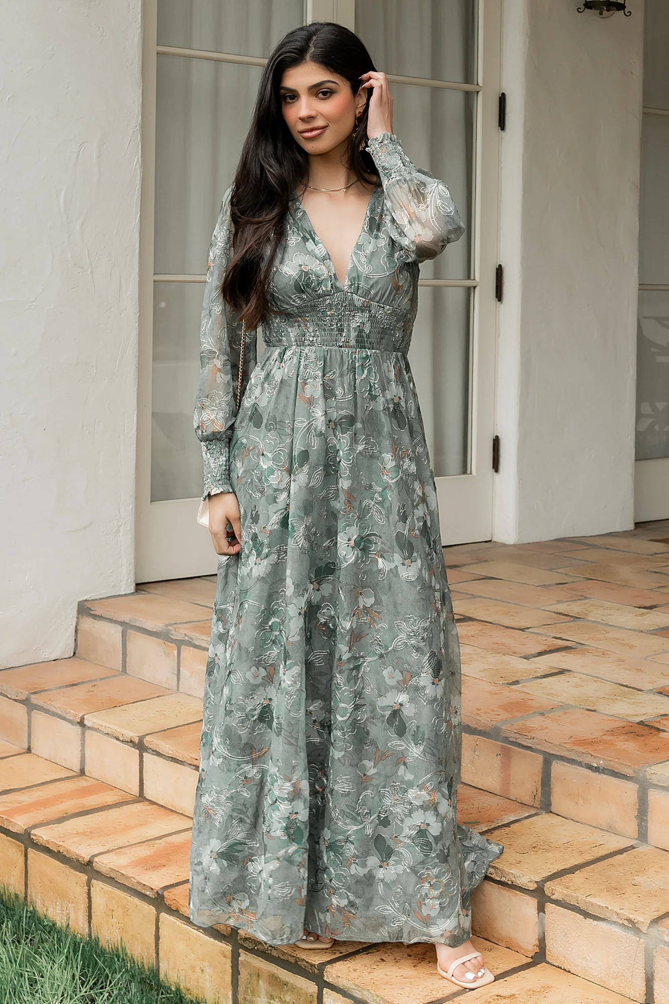 Jolie Embroidered Tulle Dress — Sage & Gold